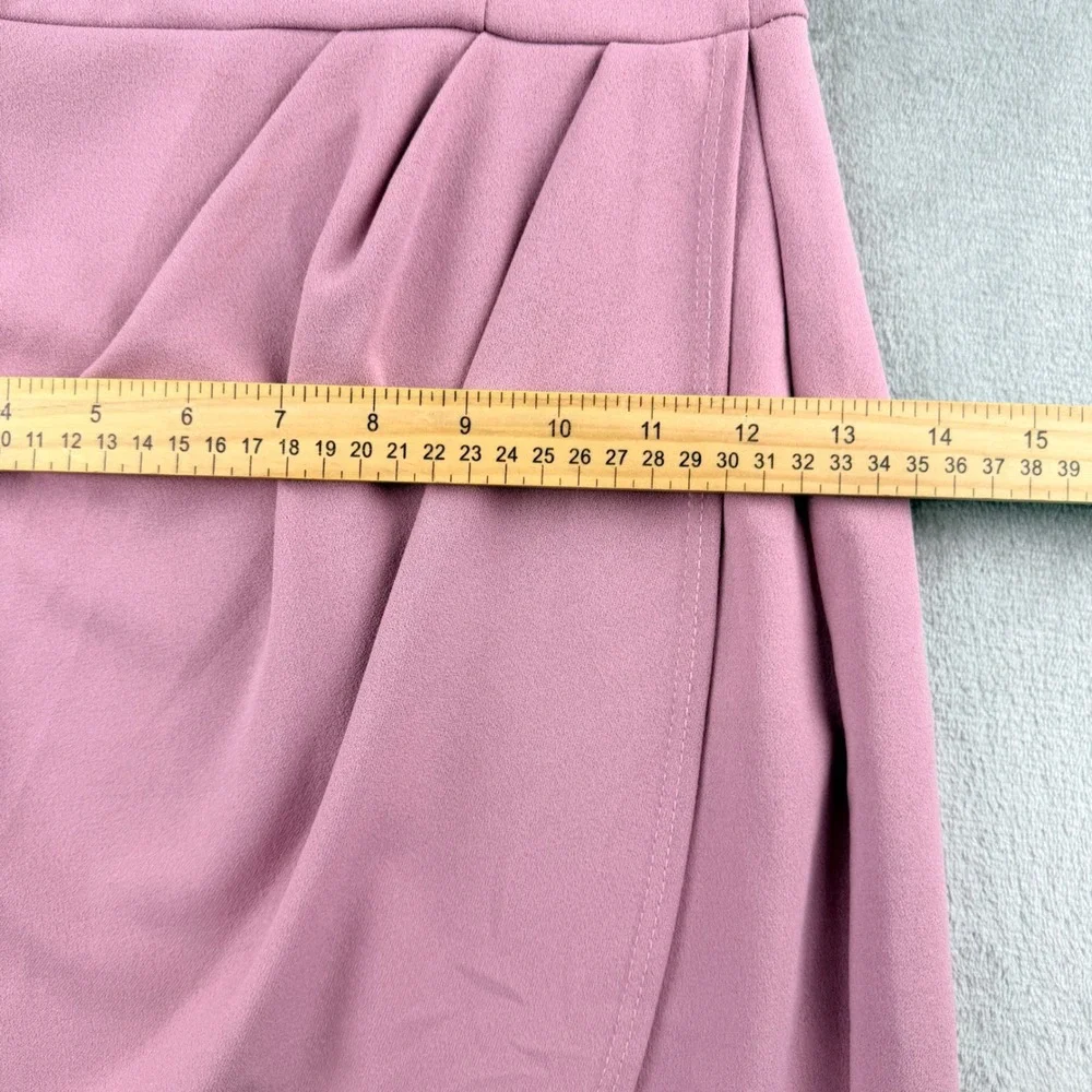 Lulus Pink Women's Small Sleeveless V Neck Faux Wrap Mini Dress